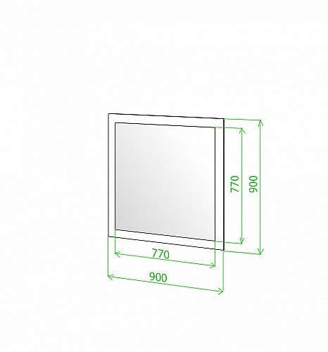 Зеркало настенное Toivo ЗР 90 MER_TOJ-ZR-90-BE