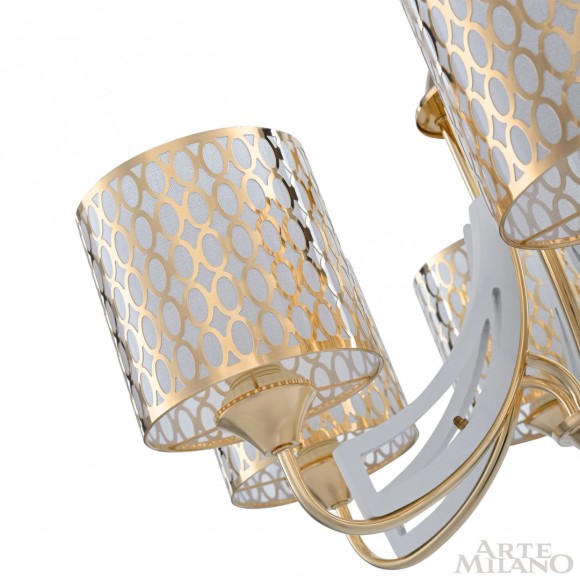 Подвесная люстра Arte Milano Florentia-3387 303387/6 Wh/Gd
