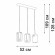 Подвесной светильник Vitaluce V5361-1/3S