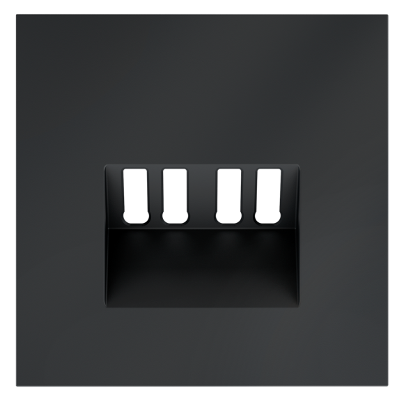 Накладка для розетки акустической 4-местной Voltum S70 (графит) VLS001507