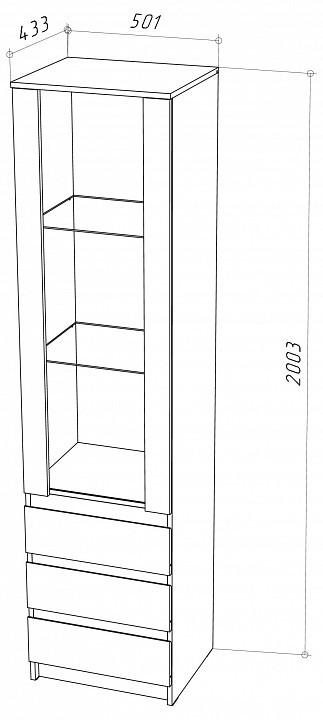 Шкаф-витрина Stern ШКВ-1 NKM_72678282