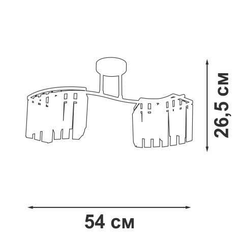 Потолочная люстра Vitaluce V5884-0/2PL