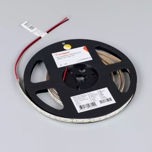 Светодиодная лента Arlight MICROLED-M320-8mm 24V Warm2700 (8 W/m, IP20, 2216, 5m) 047866
