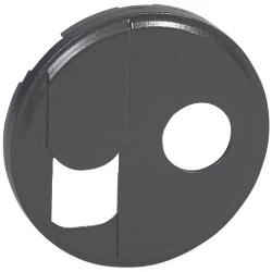 Лицевая панель Legrand Celiane розетки RJ45+ТV тип F графит 067939