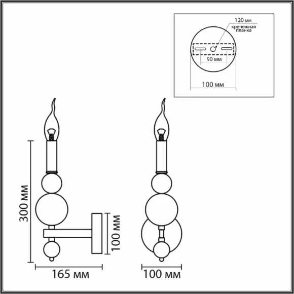 Бра Lumion Moderni Nana 8106/1W, Модерн, Золото Бра Lumion Moderni Nana 8106/1W, Модерн, Золото
