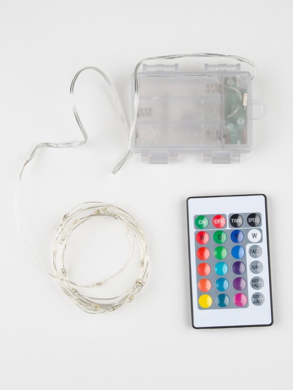 Светодиодная гирлянда Uniel Роса (UL-00007247) разноцветный ULD-S0200-020/DTB/3AA/RC RGB IP20 Dew