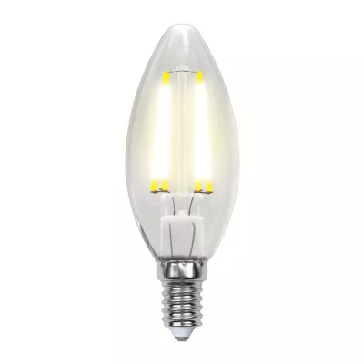 Лампа светодиодная филаментная (UL-00003247) Uniel E14 7,5W 4000K прозрачная LED-C35-7,5W/NW/E14/CL GLA01TR