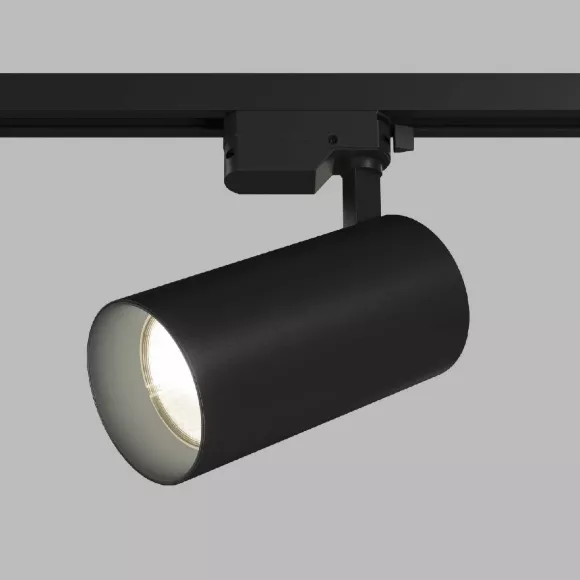 Трековый однофазный светильник Denkirs Solid Koper DK6455-BK, Черный, Теплый белый, Алюминий