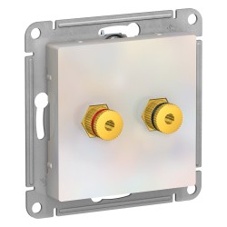 Аудиорозетка двухместная Systeme Electric AtlasDesign Жемчуг ATN000487
