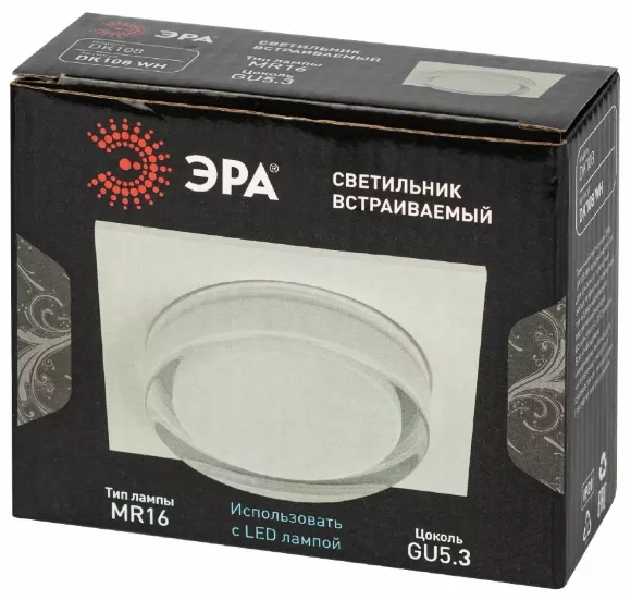 Встраиваемый светильник Эра DK108 WH Б0058398 Встраиваемый светильник Эра DK108 WH Б0058398