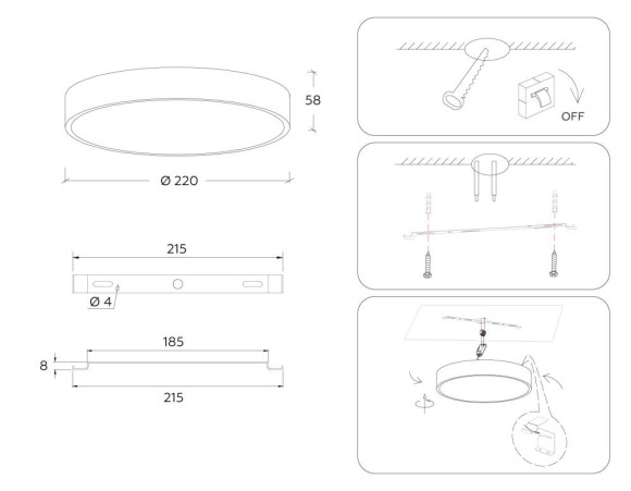 Потолочный светильник Ambrella Light Air Alum FV5519