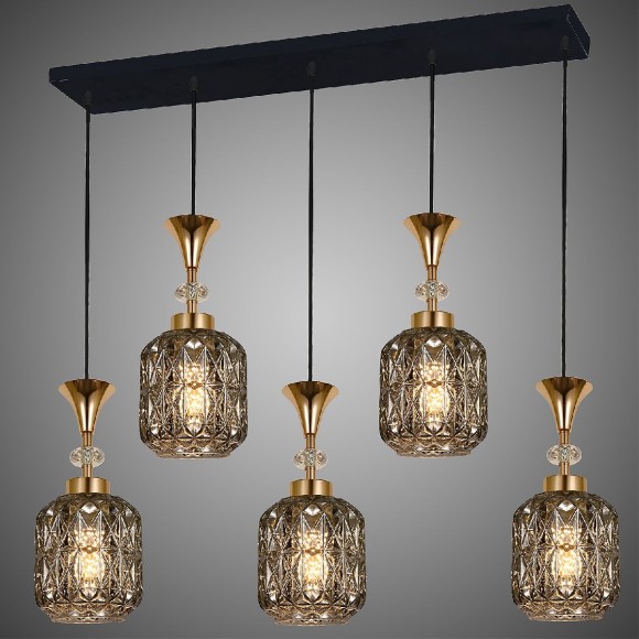 Подвесная люстра Reluce 02003-0.9-05L SMOKE