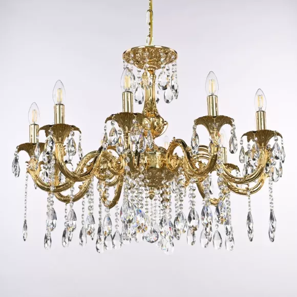 Подвесная люстра Bohemia Ivele Crystal AL79101/10/250 A G, декоративные элементы крупным планом Подвесная люстра Bohemia Ivele Crystal AL79101/10/250 A G, декоративные элементы крупным планом