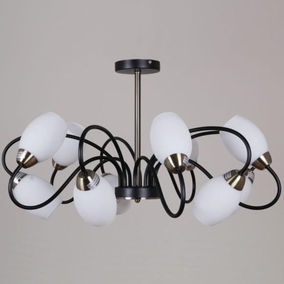 Люстра на штанге Reluce 01270-0.3-10B BK+AB