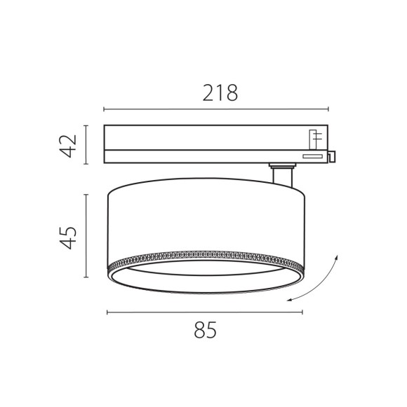 Трековый трехфазный светильник Quattro LED с управлением TRIAC Lightstar Alta Pro A5547TRIAC