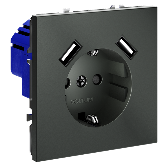 Розетка с USB, А+А Voltum S70 VLS040406