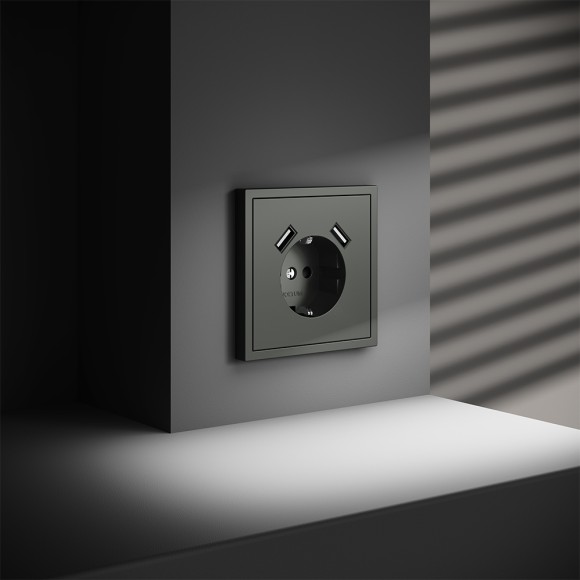 Розетка с USB, А+А Voltum S70 VLS040406