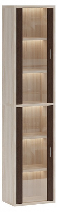 Шкаф-витрина Домино СУ(ш1в2)+2ФС MER_SUsh1v2-2FS-KV-karamel-venge