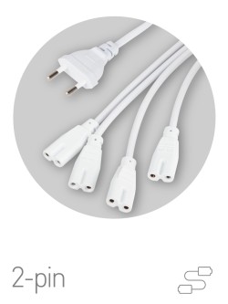 Разветвитель сетевой для линейных светильников Эра Разветвитель 4х IEC C7 2 м Б0061036