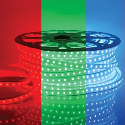 Светодиодная лента Apeyron 220В СТ 10Вт/м smd5050 60д/м IP65 50м RGB 10-64