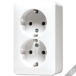 Розетка 2K+З двухместная Jung 6020A