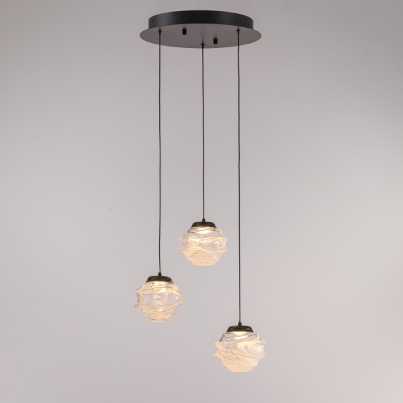 Подвесной светильник Delight Collection MD25030003-3A matt black/clear