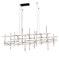 Подвесная люстра Delight Collection Molecular 55 black/gold