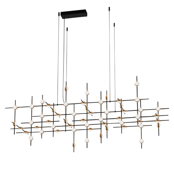 Подвесная люстра Delight Collection Molecular 55 black/gold
