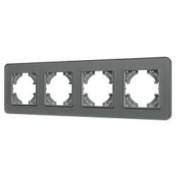Рамка на 4 поста стеклянная Arlight FRM-OMALI-GS-4-GR 049702
