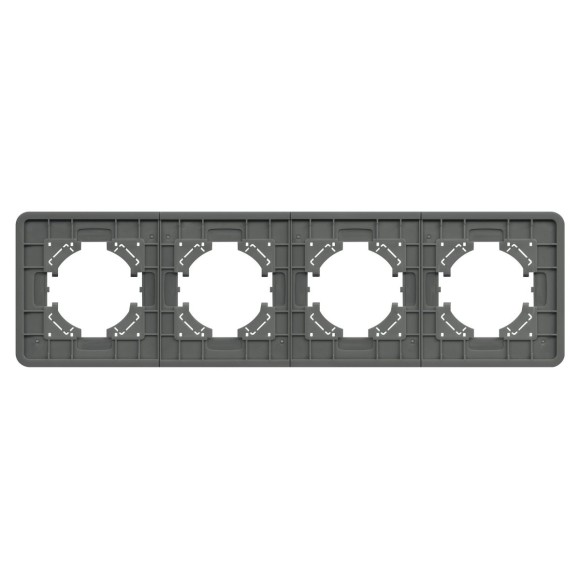 Рамка на 4 поста стеклянная Arlight FRM-OMALI-GS-4-GR 049702