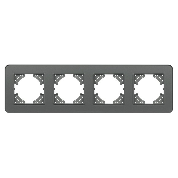 Рамка на 4 поста стеклянная Arlight FRM-OMALI-GS-4-GR 049702