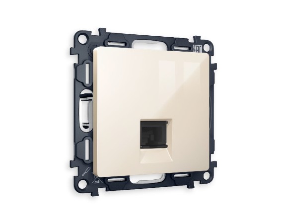 Комплект механизма компьютерной розетки RJ-45(8P8C) CAT6 со шторкой Ambrella Volt Alfa MA312010