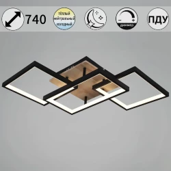 Потолочный светильник Reluce 49560-0.3-03 BK+WOOD