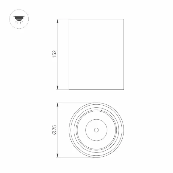 Накладной светильник Arlight SP-SALT-R75-15W Warm3000 (WH-BK, 40 deg, 230V) 057322 Накладной светильник Arlight SP-SALT-R75-15W Warm3000 (WH-BK, 40 deg, 230V) 057322