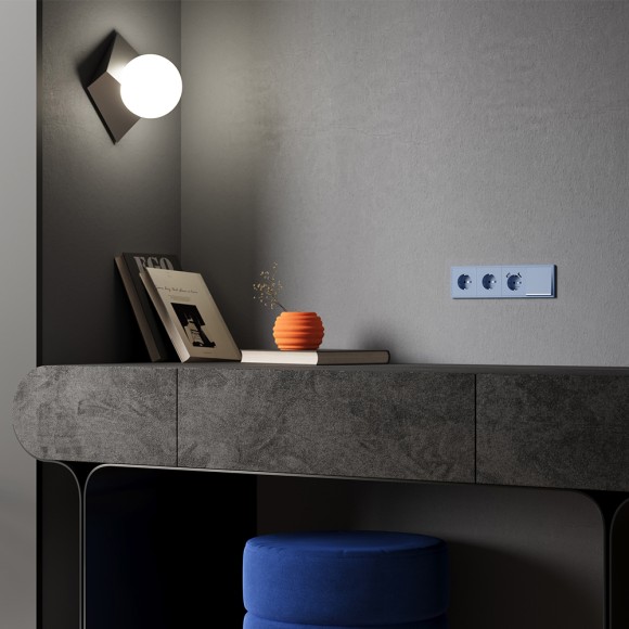 Клавиша для выключателя/переключателя одноклавишного с подсветкой Voltum S70 (деним) VLS000215