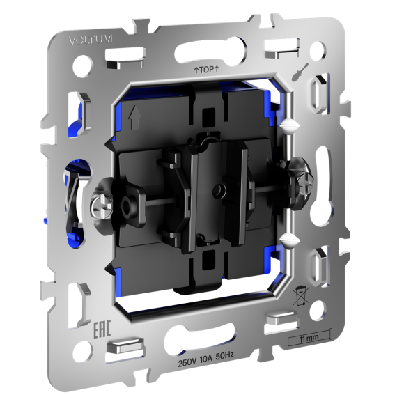 Механизм выключателя одноклавишного 10А Voltum S70 VLS0101M