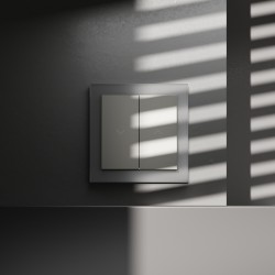Выключатель встраиваемый Voltum S70 для жалюзи 10А, (сталь) VLS020705