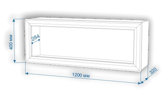Полка книжная Нобиле ПН-ФС MER_PN-FS-KSHok