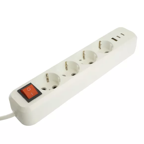 Удлинитель 4-местный с/з с выключателем Stekker Home HM071-41-03 50140 Удлинитель 4-местный с/з с выключателем Stekker Home HM071-41-03 50140
