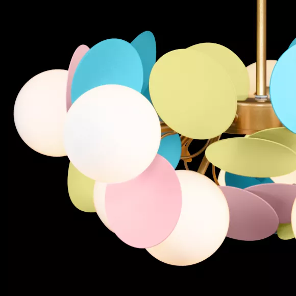 Люстра на штанге Loft IT Matisse 10008/10 mult, Матовое золото, Белый, Золото, крупный план Люстра на штанге Loft IT Matisse 10008/10 mult, Матовое золото, Белый, Золото, крупный план