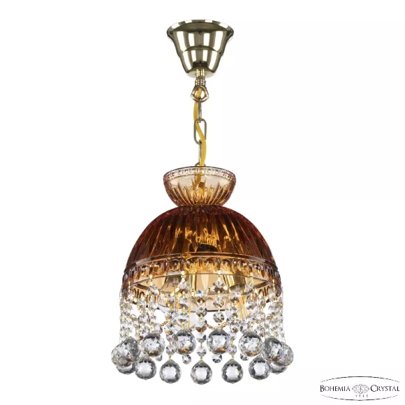 Подвесной светильник Bohemia Ivele Crystal 5478/22 G Amber/M-1G Balls, Золото, Янтарный, Металл, крупный план Подвесной светильник Bohemia Ivele Crystal 5478/22 G Amber/M-1G Balls, Золото, Янтарный, Металл, крупный план
