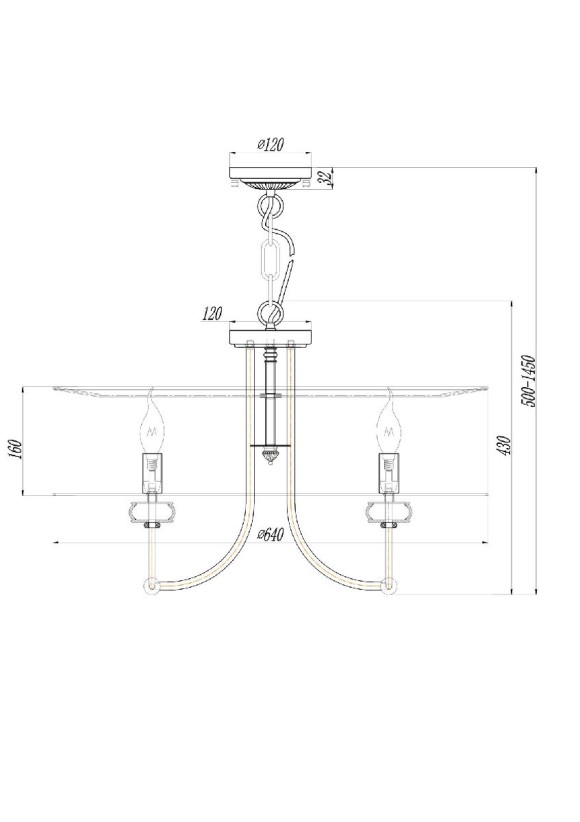 Подвесная люстра Maytoni Roma ARM006PL-08G