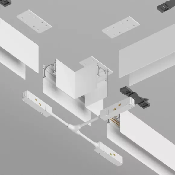 Коннектор Т-образный накладной Maytoni Magnetic track system Gravity TRA010CT-41W, Белый, Алюминий, Германия, механизм регулировки Коннектор Т-образный накладной Maytoni Magnetic track system Gravity TRA010CT-41W, Белый, Алюминий, Германия, механизм регулировки