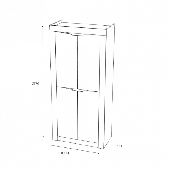 Шкаф платяной Леонардо BTS_00-00162366