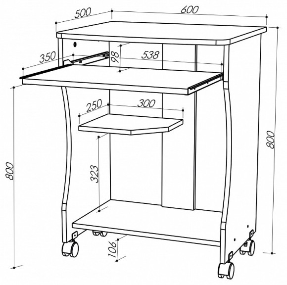 Стол компьютерный Джаз 27 JZZ_Dzhaz-27S