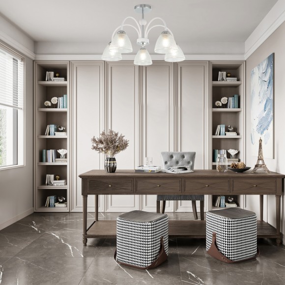 Люстра на штанге Arte Milano Napoli 321410/5 CR+WH