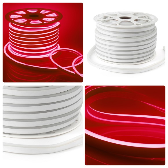 Светодиодный неон мини Apeyron 220В 5,5Вт/м smd2835 120д/м IP65 50м красный 17-36