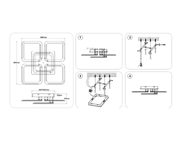 Потолочная люстра с пультом управления Ambrella Light Original FA8949