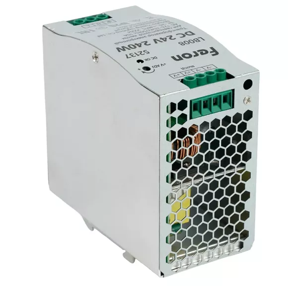 Трансформатор электронный на DIN-рейку Feron LB008 240W 24V IP20 52137 Трансформатор электронный на DIN-рейку Feron LB008 240W 24V IP20 52137
