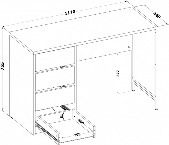 Стол письменный СПМ-405 SK_00-00016102